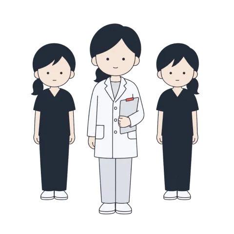 チームを率いるエキスパート視能訓練士のイメージ