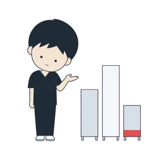 評価のものさしがないことを示すイメージ